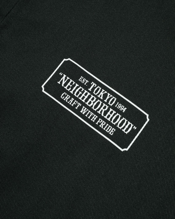 neighborhood logo 印花拉链夹克