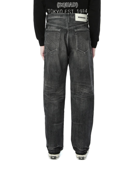 neighborhood 饰口袋做旧效果牛仔裤