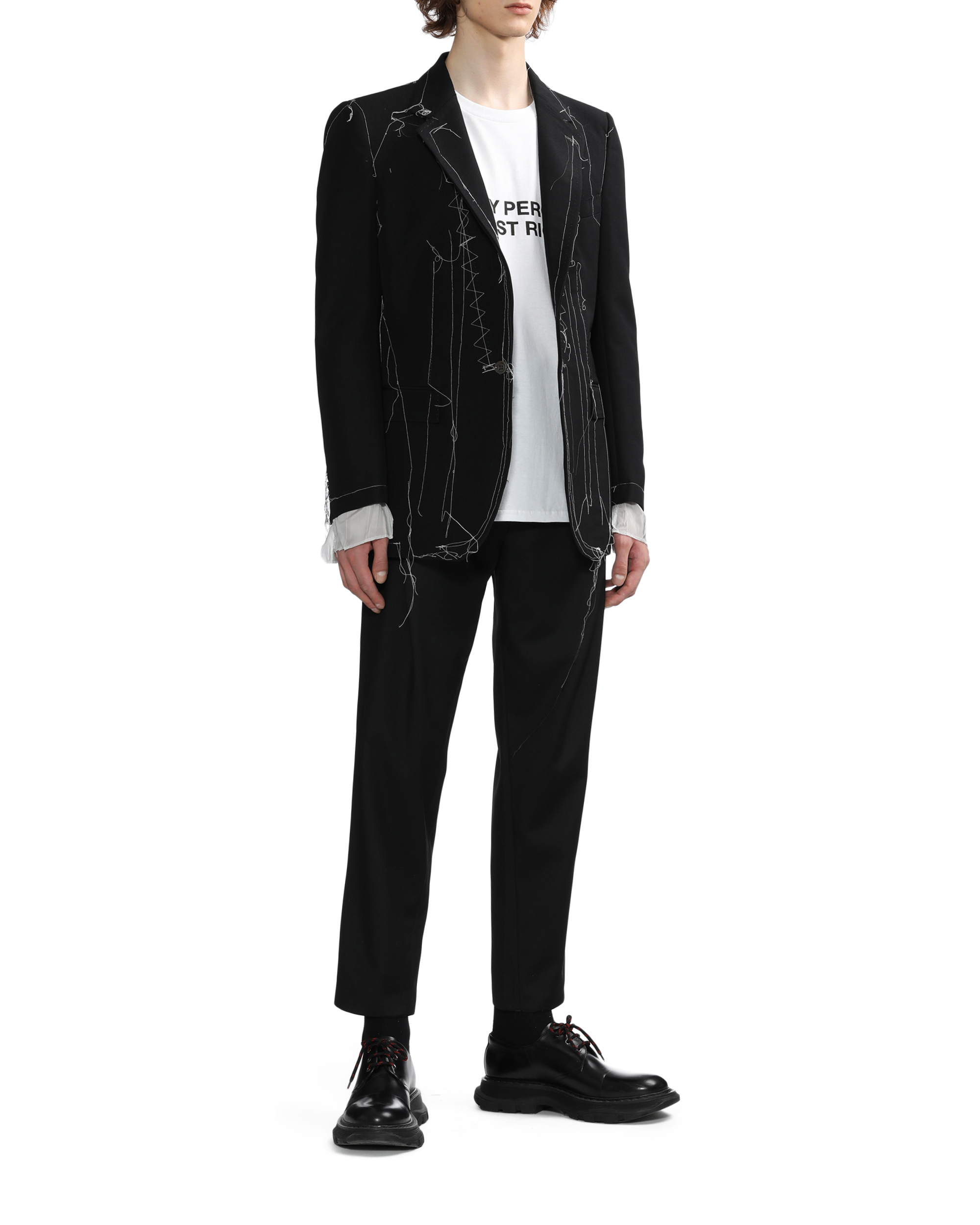 NICOLAS ANDREAS TARALIS 绣线装饰西装外套