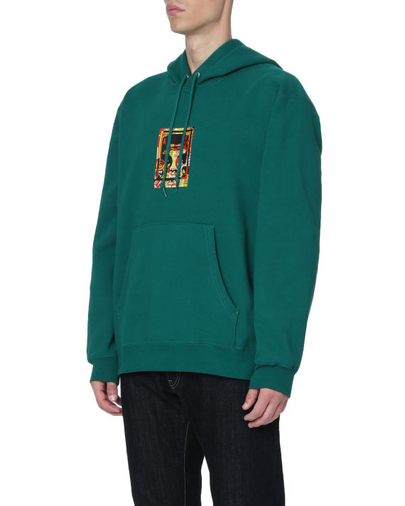 obey 图案印花连帽卫衣