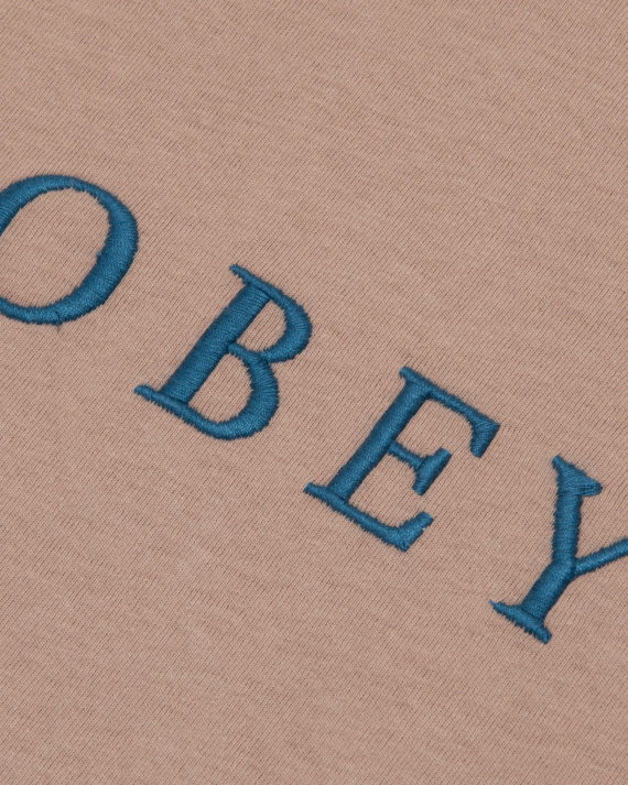 obey logo 刺绣 t 恤