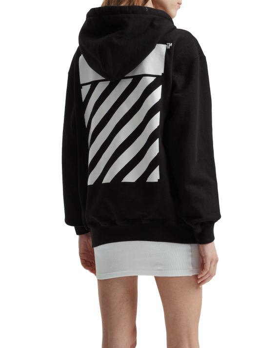 off-white c/o virgil abloh64 后背斜纹印花连帽拉链卫衣