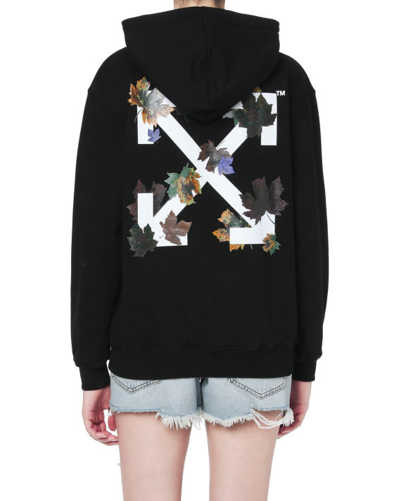 OFF-WHITE c/o VIRGIL ABLOH™ 饰箭头标志树叶印花连帽卫衣