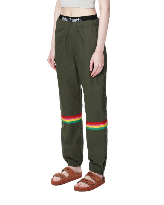 palm angels 饰彩虹条纹束脚裤