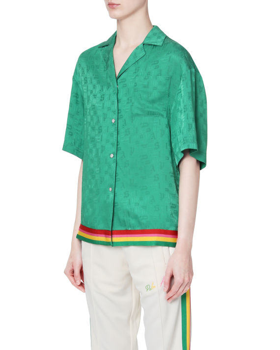 palm angels 彩虹条纹边饰衬衫