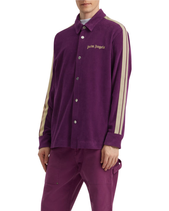 palm angels 条纹边饰灯芯绒衬衫