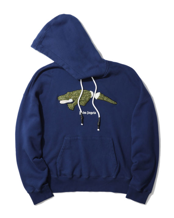 palm angels 鳄鱼刺绣连帽卫衣