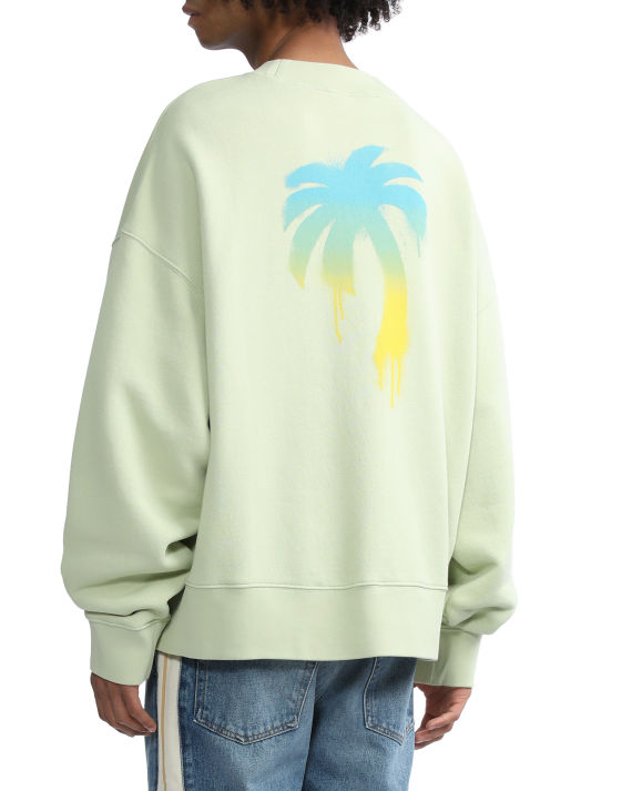 palm angels 饰 logo 椰子树印花圆领卫衣