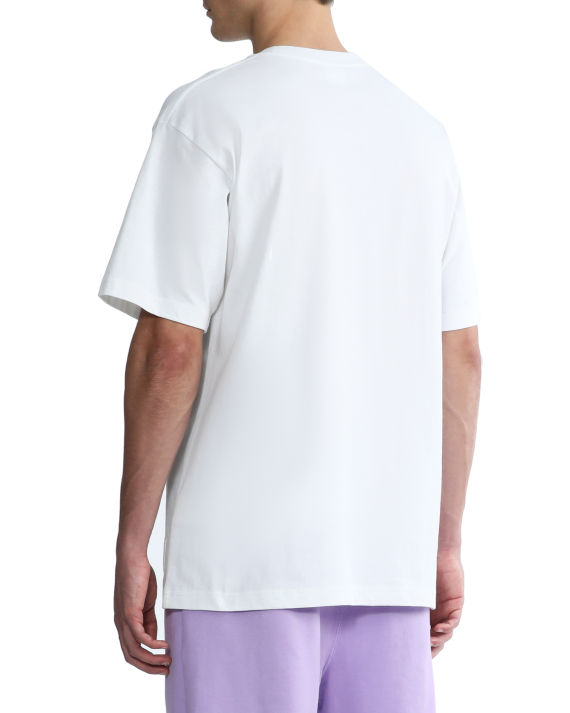 russell athletic 拼色植绒 logo 装饰 t 恤