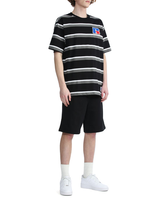 russell athletic logo 刺绣条纹 t 恤