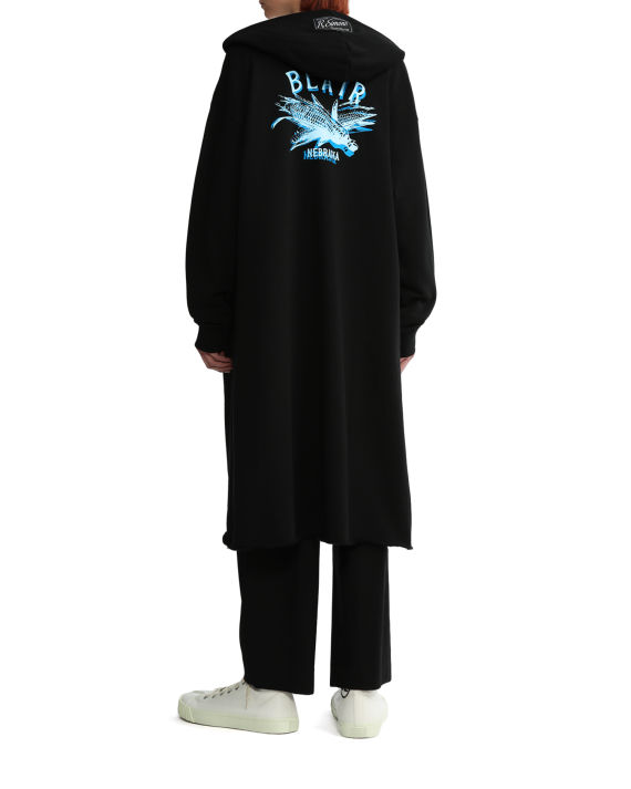 raf simons 图案印花连帽拉链阔形外套