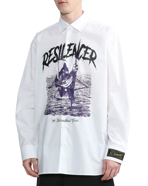 raf simons 图案印花阔形衬衫
