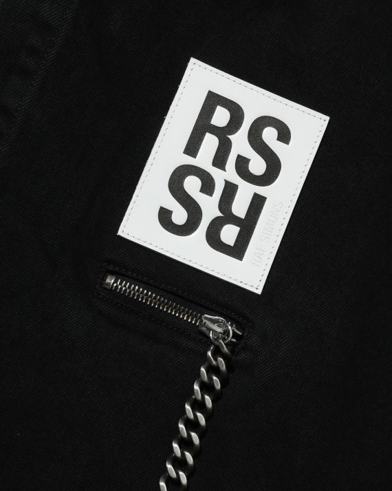 raf simons logo 缝饰标语印花衬衫