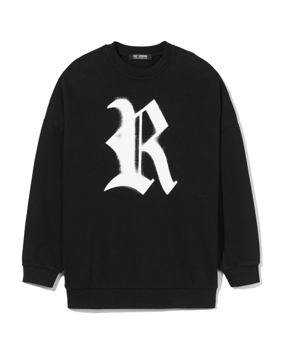 raf simons logo 印花圆领卫衣