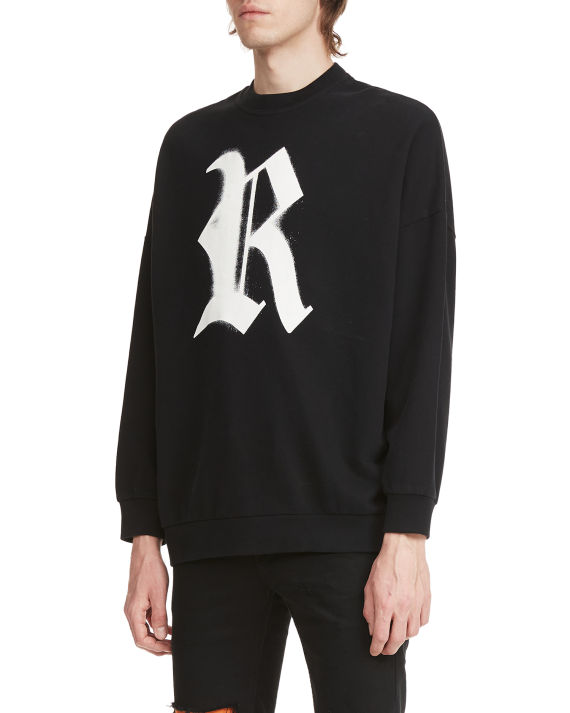 raf simons logo 印花圆领卫衣