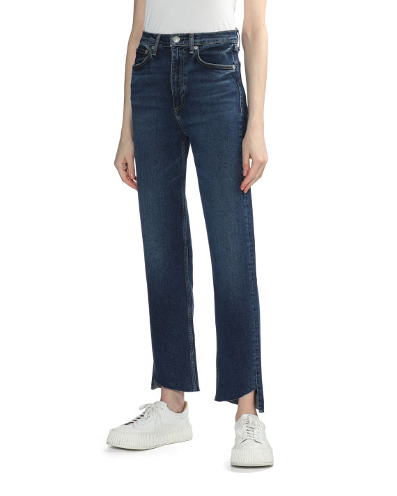 rag & bone 挖剪裤脚牛仔裤