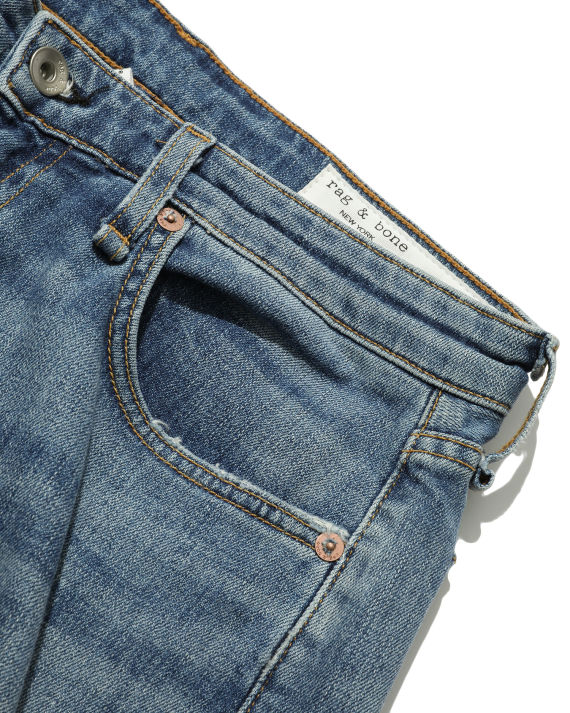rag & bone 磨损细节露踝牛仔裤