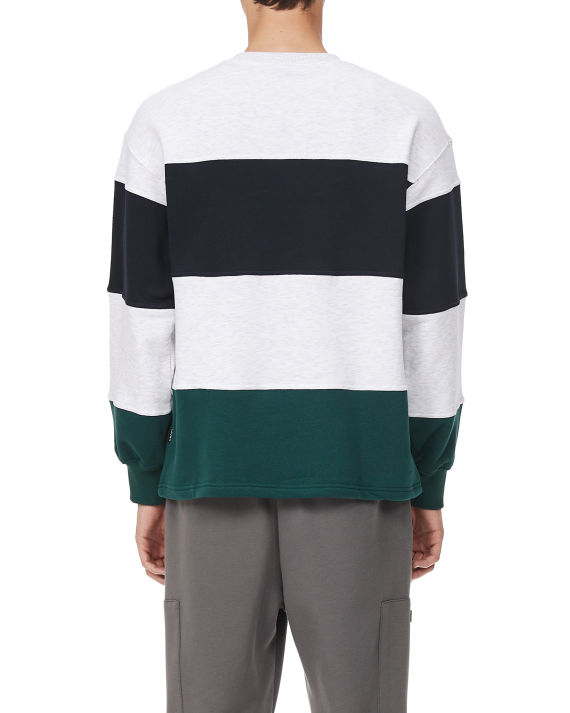 romantic crown logo 刺绣条纹圆领卫衣