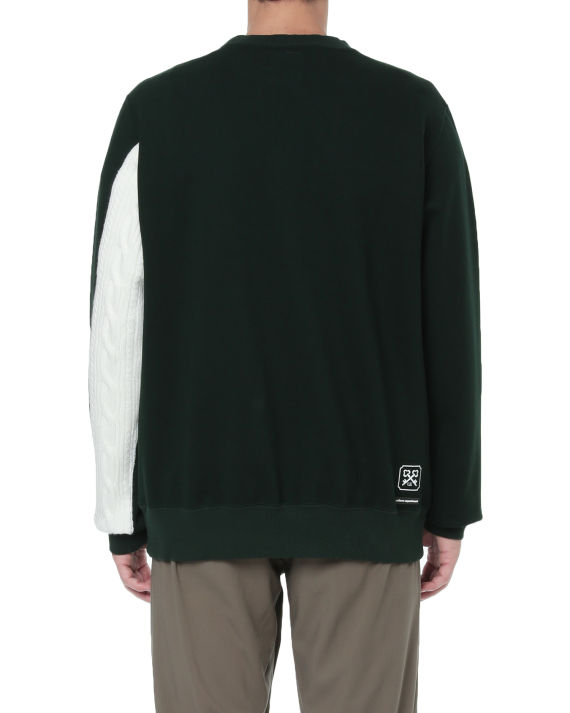 uniform experiment 针织拼接圆领卫衣