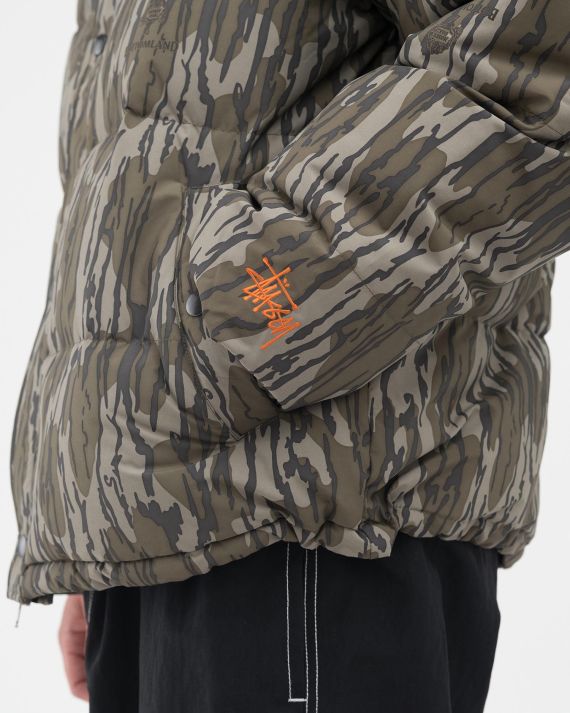 stussy logo 刺绣迷彩羽绒服
