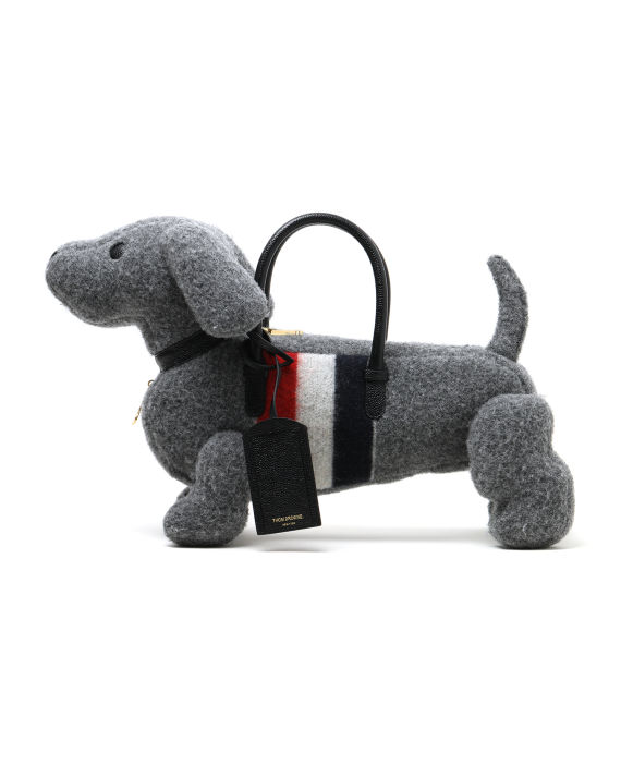 小狗造型绒面手拎包