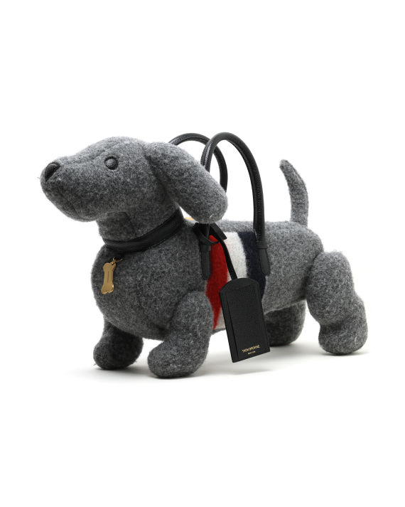 thom browne 小狗造型绒面手拎包