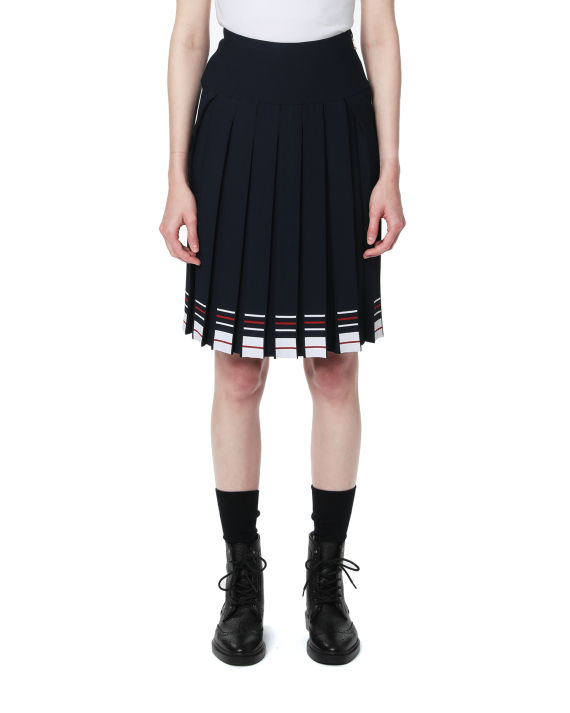 thom browne 条纹边饰褶裥半身裙