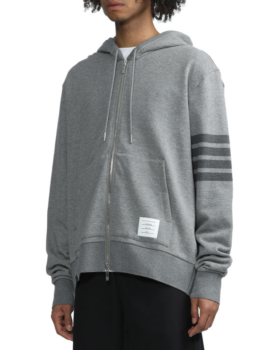 thom browne 条纹印花连帽拉链卫衣