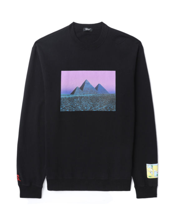 undercover 饰标语图案印花圆领卫衣