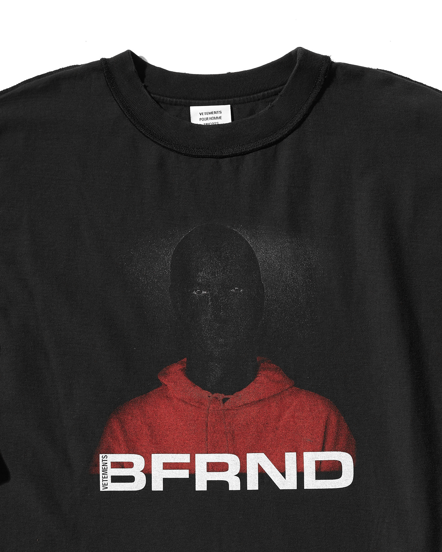 vetements VETEMENTS BFRND ロンT Vetements Black BFRND Logo Printed Oversized Cotton Longsleeve