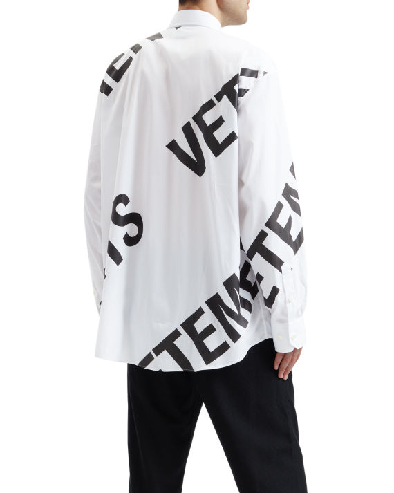 vetements 满幅 logo 印花直排扣衬衫