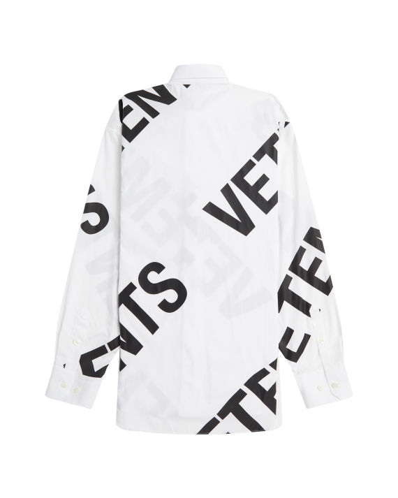 vetements 满幅 logo 印花直排扣衬衫