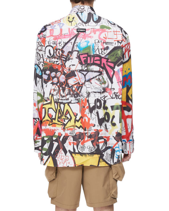 vetements 满幅涂鸦印花衬衫