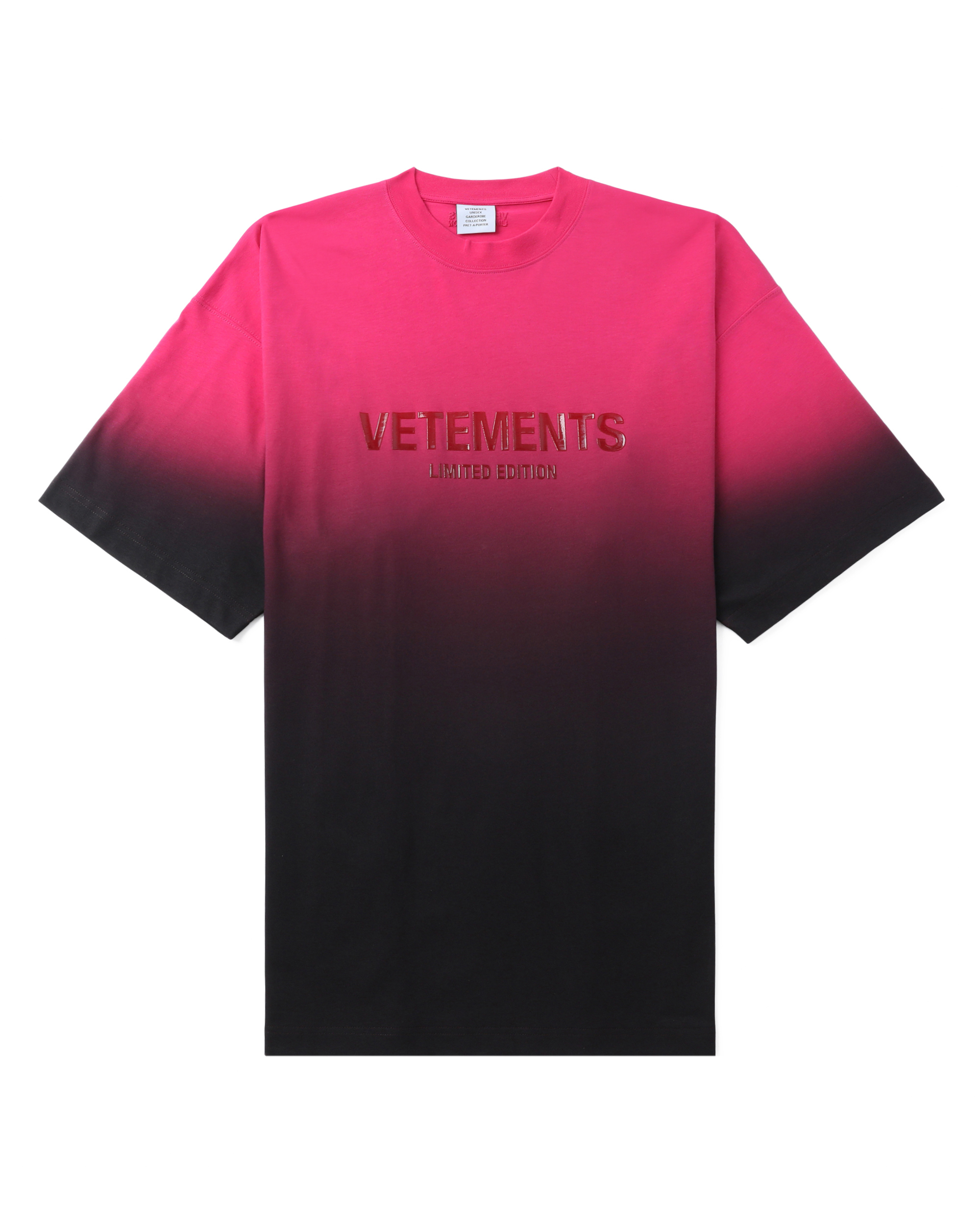 VETEMENTS 徽标印花渐变T 恤