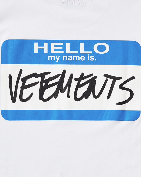 vetements logo 印花落肩 t 恤