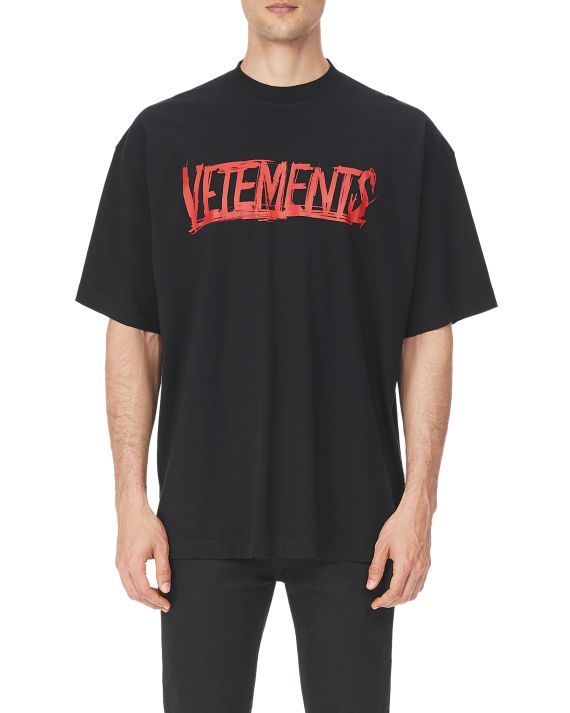 vetements 饰 logo 涂鸦印花 t 恤