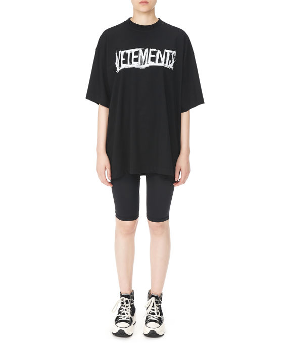 vetements 饰 logo 涂鸦印花 t 恤