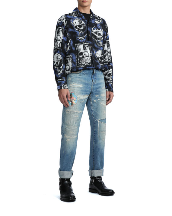 wacko maria 饰口袋骷髅头印花衬衫