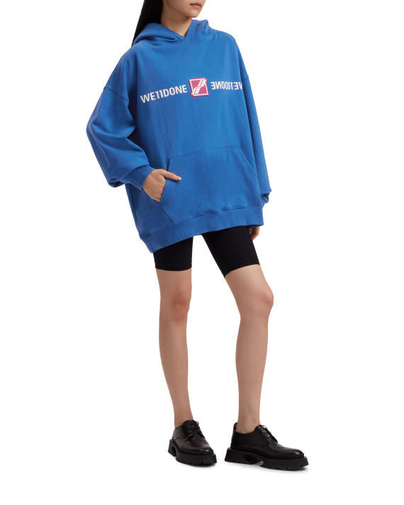 we11done logo 装饰连帽卫衣