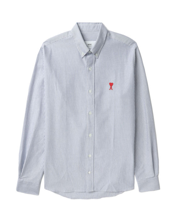 ami ami de coeur 刺绣条纹衬衫