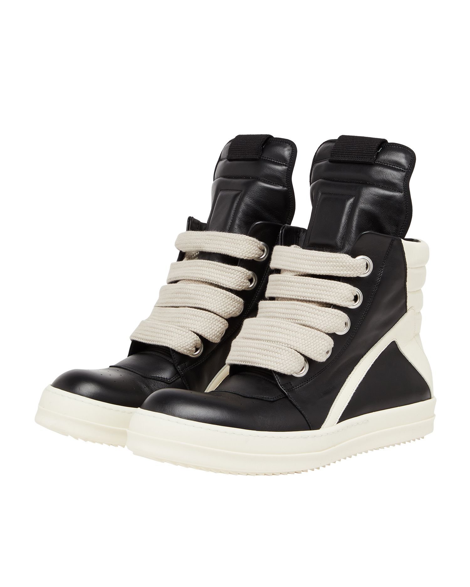 Rick Owens Geobasket 拼色系带运动鞋